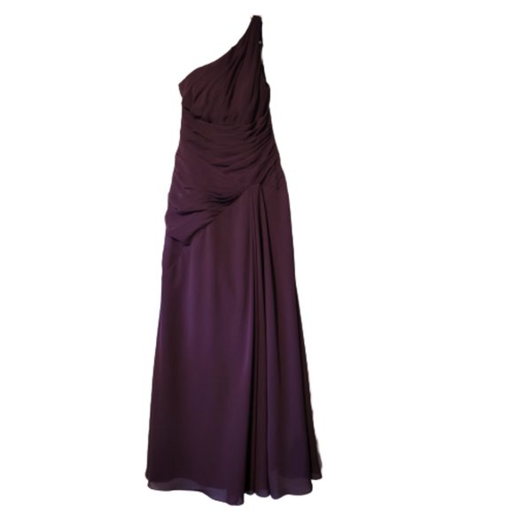 VitShoulder Full Length Purple Gown Says size 6 fits more like a 4 ! - Picture 2 of 15